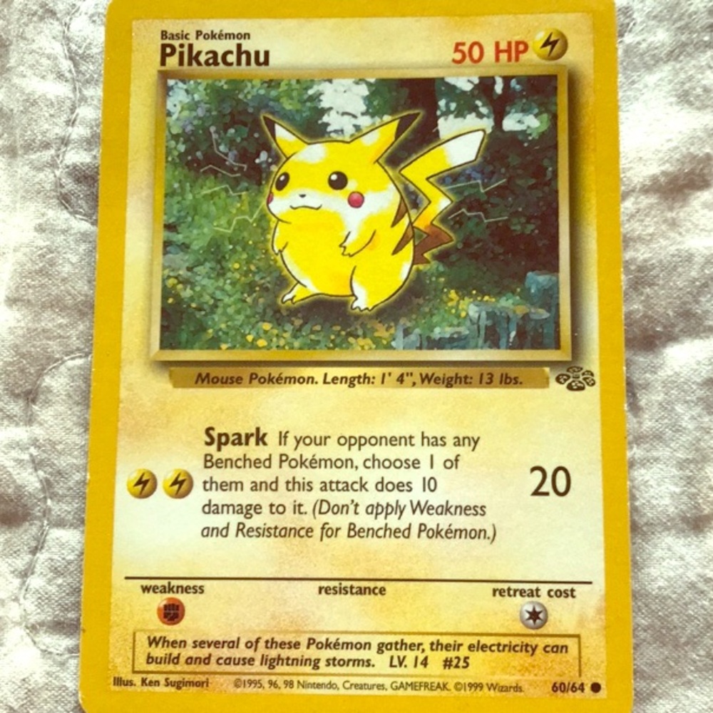 RARE: Pikachu Jungle edition Pokémon card